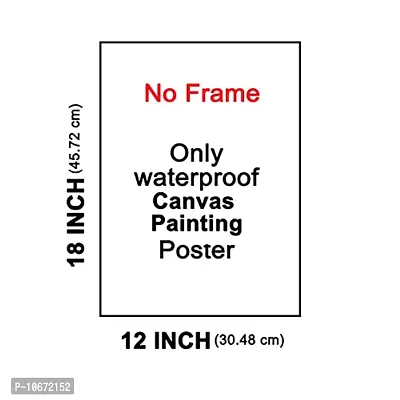 British Terminal? Lord Ganesha vighnaharta Canvas Painting Poster Waterproof for Home Decor || (12X18 inches) bt1344-1-thumb2