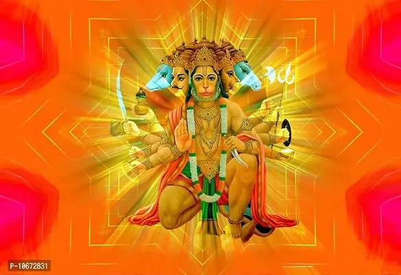 British Terminal Hanuman Wallpapers Fully Waterproof Vinyl Sticker Poster for Living Room,Bedroom,Office,Kids Room,Hall (24inch X 36inch)