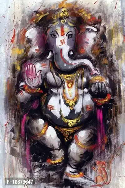 British Terminal? Lord Ganesha vighnaharta Waterproof Vinyl Sticker Poster || (24X18 inches) can1732-2