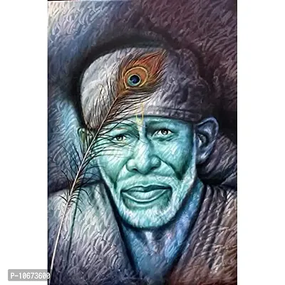 British Terminal? Lord Shirdi Sai Baba Canvas Painting Poster Waterproof for Home Decor || (24X36 inches) vas1367-3