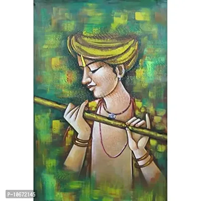 British Terminal? Lord Radha Krishna Canvas Painting Poster Waterproof for Home Decor || (24X18 inches) bt1353-2