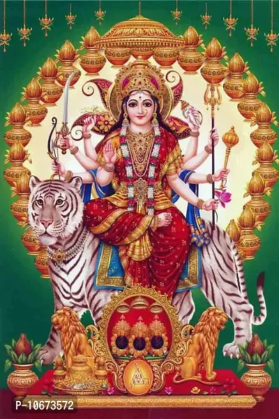 British Terminal? Goddess Durga | Ambe | Sherawali Maa Waterproof Vinyl Sticker Poster || (12X18 inches) can1703-1