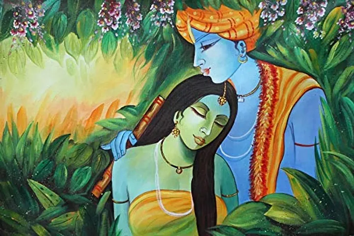 Lord Radha Krishna Digital Wall Poster For Home