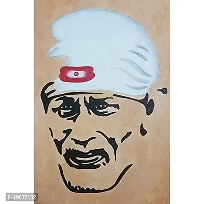 British Terminal? Lord Shirdi Sai Baba Canvas Painting Poster Waterproof for Home Decor || (12X18 inches) bt1374-1