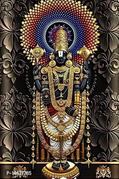 British Terminal? God Tirupati Balaji - Lord Venkateswara Swamy Hindu Religious Canvas Print for Home d?cor II (30cm x 45cm) btvasji5003-1