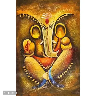 British Terminal? Lord Ganesha vighnaharta Canvas Painting Poster Waterproof for Home Decor || bt1331