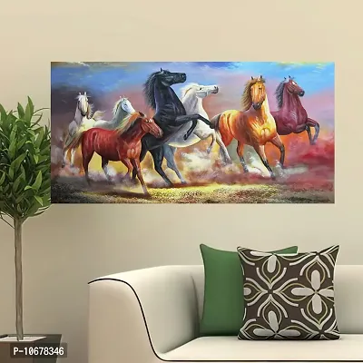 British Terminal Lucky Seven Horses Running at Sunrise ll 7 Horse vastu Glossy Photo Paper Poster ll 20gljican249