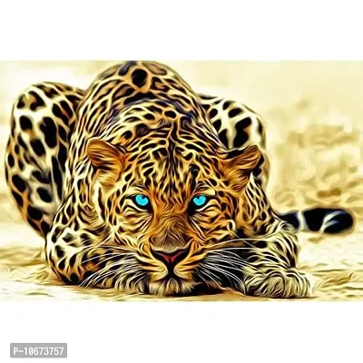 British Terminal? Leopard Painting Poster Waterproof Canvas Print for Home Decor || vas1384-2