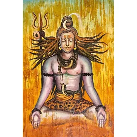 British Terminal? Lord Mahadev | Mahakal | Bholenath | Shiva Canvas Painting Poster Waterproof for Home Decor || vas1371