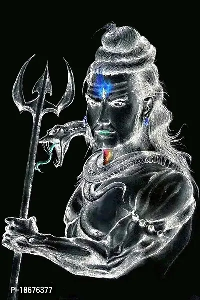 British Terminal? Mahadev | Mahakal | Bholenath | Lord Shiva Religious Waterproof Vinyl Sticker Poster || (12X18 inches) btcan1187-1-thumb0