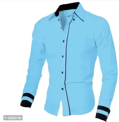 Elegant Cotton Self Pattern Long Sleeves Casual Shirts For Men