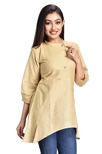 Cherry FAB Short Kurti for Women, Linen, Hips Length-thumb3