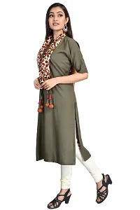 Cherry FAB Kurti with Scarf for Women, Muslin, Knee Length-thumb2