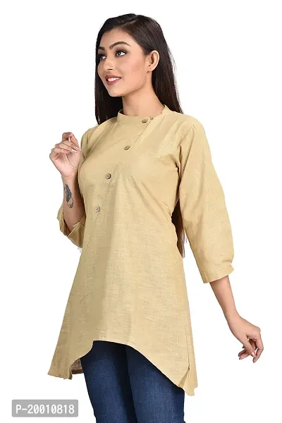 Cherry FAB Short Kurti for Women, Linen, Hips Length-thumb3