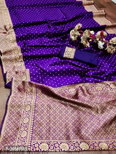 Beautiful Art Silk Saree with Blouse Piece-thumb0