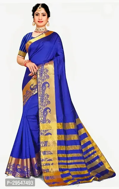 Beautiful Art Silk Saree with Blouse Piece