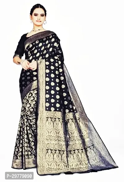 Banarasi Jal weaving black Saree-thumb0