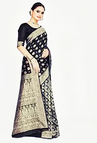 Banarasi Jal weaving black Saree-thumb1