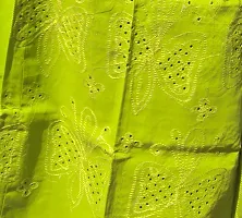 New Life Women Pure Cotton Saree Embroidery Petticoat inskirt (Leaf Green_7 Part Flared)-thumb1