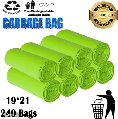 VAANIFORMATION OXO BIODEGRADABLE GREEN GARBAGE BAGS-SIZE 19x21, (8x30=240pieces) Medium 12L-thumb0