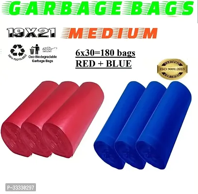 Biodegradable Garbage Bags | Dustbin bag  size19x21 ,(6X30=240 Pieces) Medium 12 L