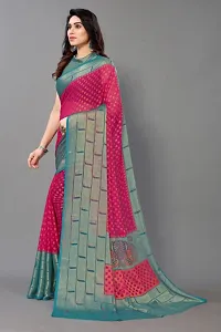 Stylish Brasso Multicoloured Printed Saree With Blouse Piece For Women-thumb2