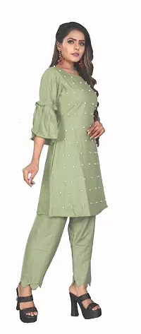 divyapriya Rayon Pearled Embellished Women Kurta Set-thumb3