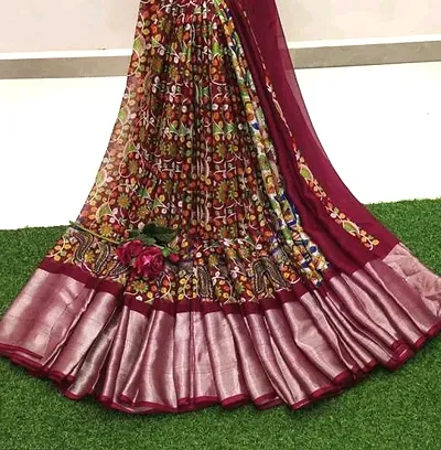  Art Silk Saree with Blouse piece 