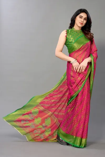 Stylish Brasso Saree With Blouse Piece For Women