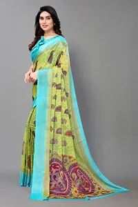 Stylish Brasso Multicoloured Printed Saree With Blouse Piece For Women-thumb2