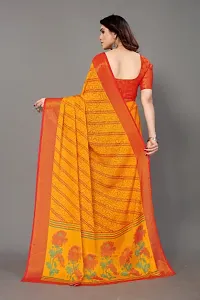 Stylish Brasso Multicoloured Printed Saree With Blouse Piece For Women-thumb2