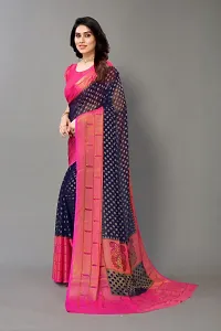 Stylish Brasso Multicoloured Printed Saree With Blouse Piece For Women-thumb2