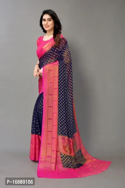 Stylish Brasso Multicoloured Printed Saree With Blouse Piece For Women-thumb3