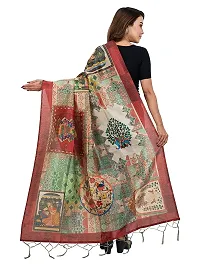 Fshway Women's Chanderi Silk Dupatta Digital Printed Silk Chunni (Length:2.30 Mtr, Width: 36 Inch Approx 1 Mtr)-thumb2