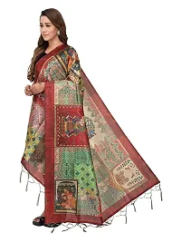 Fshway Women's Chanderi Silk Dupatta Digital Printed Silk Chunni (Length:2.30 Mtr, Width: 36 Inch Approx 1 Mtr)-thumb1