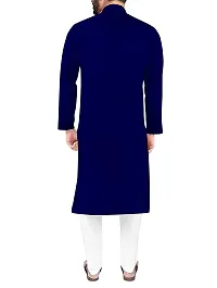 Fshway Men's Cotton Regular Kurta (Men's Ethnic Single Kurta_Dark Blue_L)-thumb1