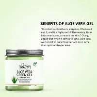 100% Natural  Pure Aloe Vera Gel (Green) For Deep Cleansing, Soft, Pimple free, Extra Glowing  Shiny Skin Face Pack(100 Grams)-thumb1