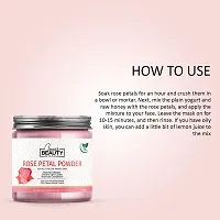 100% Natural  Pure Rose Petals Powder For Pinkish, Soft, Pimple free, Extra Glowing  Shiny, Deep Cleansing,  Skin Face Pack(100 Grams)-thumb2