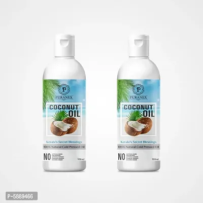 Coconut Oil For Strong  Shiny Hair, Natural Texture, Treating Split-Ends, Relieving Dandruff, Soothe Itchy Scalp, Boost Shine Skin, Body  Hair Care Oil-200 ML (Pack Of 2)