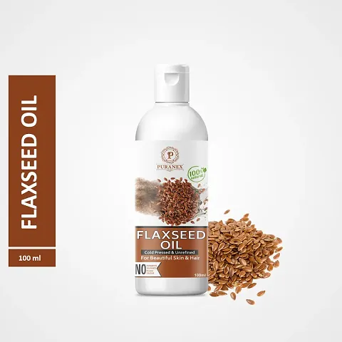Organic & Natural Flaxseed Oil For Skin & Long Strong Hair