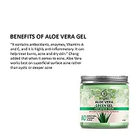 100% Natural  Pure Aloe Vera Gel (Green) For Deep Cleansing, Soft, Pimple free, Extra Glowing  Shiny Skin (Skin  Face Care)-thumb1