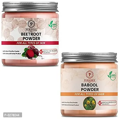 Puranex Pure  Natural Beetroot Powder  Babool Powder 100gm (Combo Pack of 2) 200Gm-thumb0