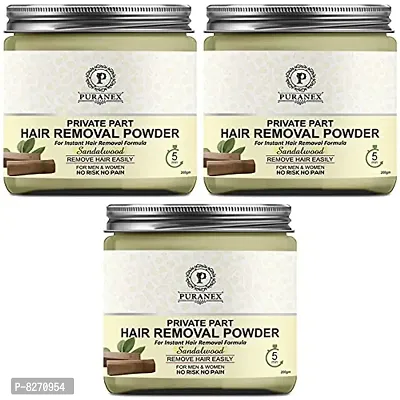 Private Part Hair Removal Powder (Sandalwood Fragrance) Specially For Private Part(For Private Part Area Hair Removal No Risk No Pain) Women  Men 600 GM