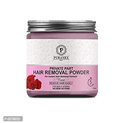 Private Part Hair Removal Powder (Rose Fragrance) Specially For Private Part(For Private Part Area Hair Removal No Risk No Pain) Men  Women 100 GM