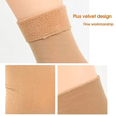 Elegant Unisex Velvet Winter Thermal Thumb Socks -1 Pair
