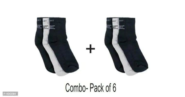 Ankle Length Socks Combo ( Pack of 6 )-thumb0
