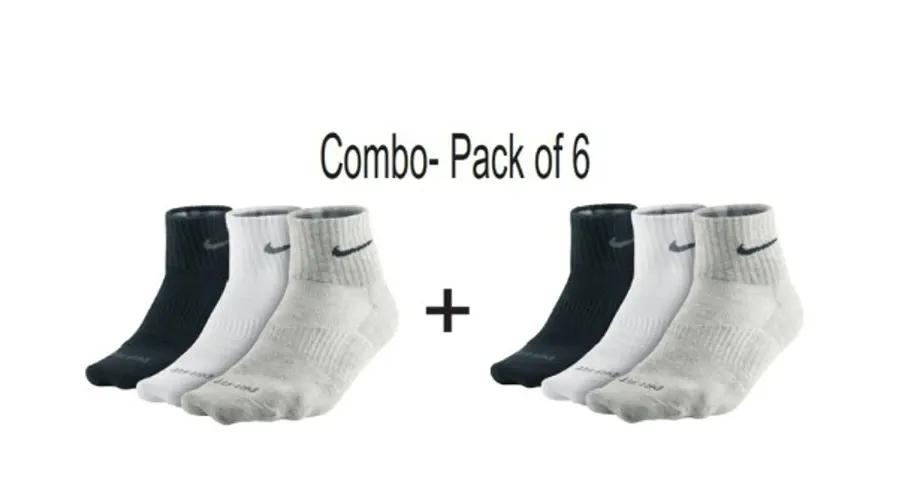 Pack of 6 Men's Ankle Length Socks