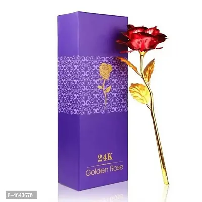 24K Red Rose  With Gift Box - Best Gift For Loves Ones, Valentine'S Day, Mother'S Day, Anniversary, Birthday-thumb0