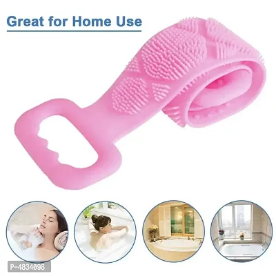 Silicone Bath Body Brush, Exfoliating Long Silicone Body Back Scrubber Multicolor