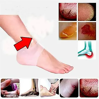 Eastern Club Anti Crack Silicon Gel Heel And Foot Protector Moisturizing Socks for Foot Care 1 Pair-thumb0